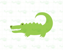 Alligator Clipart, Crocodile Gator Cartoon Graphic Clip Art Cute ...