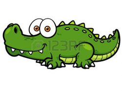 Vector illustration of Cartoon crocodile | school projects ...
