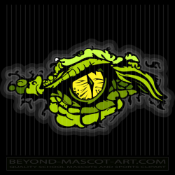 Alligator Eye Graphic Vector Mascot Image