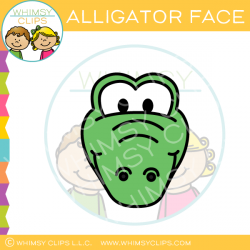 Alligator Face Clip Art , Images & Illustrations | Whimsy Clips