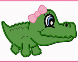 Girl Alligator Clipart
