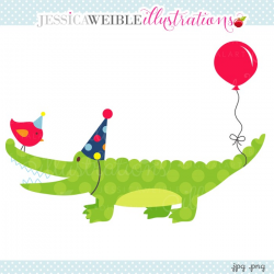 Birthday Alligator Clipart