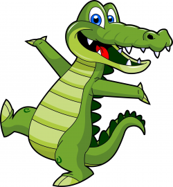 Cute Baby Alligator Clipart - Letters