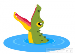 Animal Clipart - Alligator Clipart - alligator-jumping-out-of-water ...