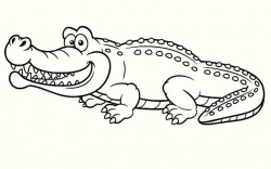 Alligator Clipart Black And White | Letters Format