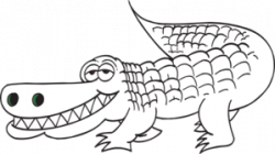 White Alligator Outline Clip Art at Clker.com - vector clip art ...