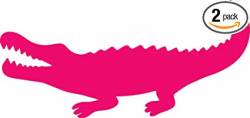 Amazon.com: ANGDEST Alligator Silhouette Funny (Pink) (Set ...