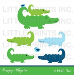 Baby Alligator Clip Art Silhouette | Preppy Alligator Clip ...