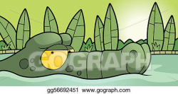 EPS Vector - Alligator swamp. Stock Clipart Illustration ...