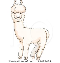 Alpaca Clipart #1429484 - Illustration by BNP Design Studio