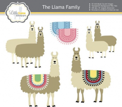 Llama Clipart, Alpaca Clip Art, Commercial Use | Clip art and Folk art