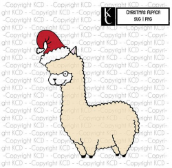 Christmas Alpaca Graphic Clipart svg png Cricut printable ...
