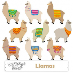 Llama Clip Art Llama clipart Alpaca clipart Cute Llamas clip ...