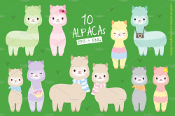 Alpaca Llama Vector and PNG Clipart ~ Illustrations ~ Creative Market