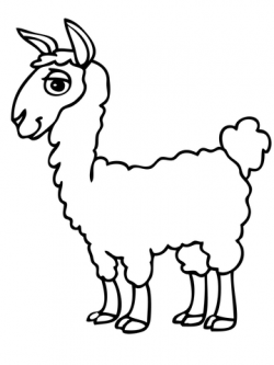 Cute Alpaca coloring page | Free Printable Coloring Pages