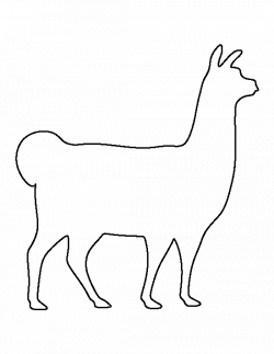 Llama pattern. Use the printable outline for crafts, creating ...