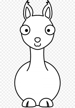 Llama Alpaca Cartoon Clip art - Llama Outline png download - 555 ...