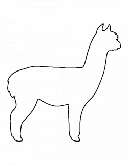 Alpaca pattern. Use the printable outline for crafts, creating ...
