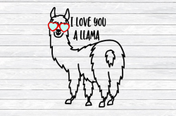 I love you a llama, Valentines Day, Llama, Alpaca, Llama Face, Funny ...