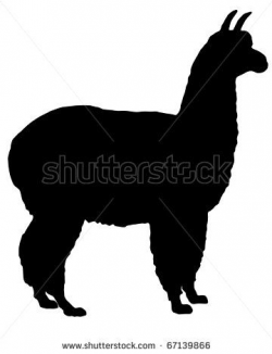Silhouette of alpaca | prentjes dieren | Pinterest | Alpacas and ...