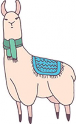 Amazon.com: Simple Cute Llama Alpaca Cartoon Drawing Vinyl Decal ...