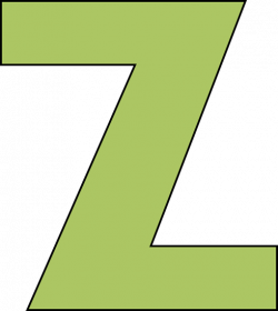 Green Letter Z Clip Art - Green Letter Z Image
