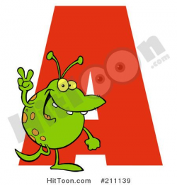 Alphabet Clipart #211139: Letter a with an Alien by Hit Toon ...