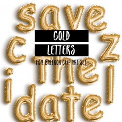 Gold Foil Mylar Balloon Lowercase Letter ClipArt | Gold Letters ...