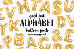 Gold Foil Balloon Letters Clip Art Gold Letters Balloon