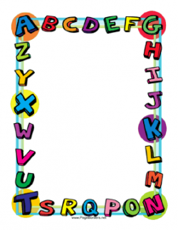 This colorful alphabet border is great for kids and school projects ...