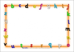 Alphabet Border Clip Art - Kind Of Letters