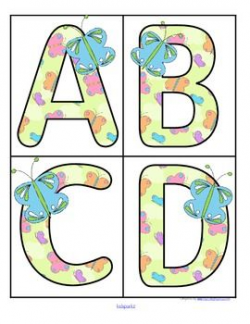 FREE*** This is a set of large upper case letters with a Butterfly ...