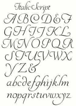 Clipart Alphabet Clipart Letters Italic Script Letters ...