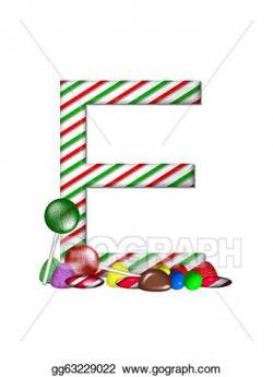Clipart - Alphabet candy cane sweets e. Stock Illustration ...
