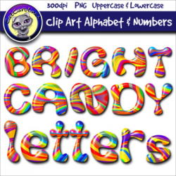 Bright Candy Clip Art Alphabet Letters by Catcarolines | TpT