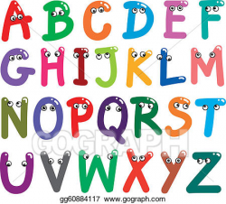 EPS Illustration - Funny capital letters alphabet. Vector ...
