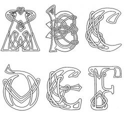 clipart celtic letters | Celtic knots, Stenciling and Celtic patterns
