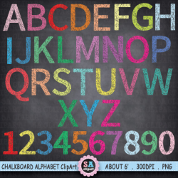 Chalkboard Alphabet ClipArt 