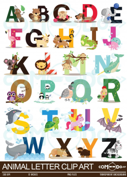 Animal Letter Clipart - Cute Clipart, Animal Clipart, Fun Clipart ...