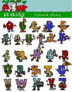 Alphabet People Clipart - Clip art by A Sketchy Guy | TpT