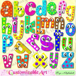 Digital Fun Alphabets Clipart Cute Digital Letters of the