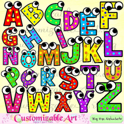 Alphabet Clipart Digital Alphabet Clip Art Images Upper Case Letters ...
