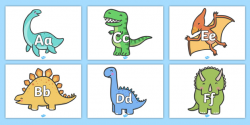 A-Z Alphabet on Dinosaurs - Alphabet frieze, Display letters