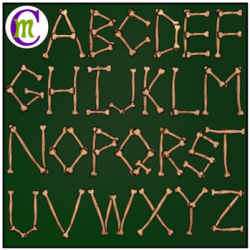 Bone Alphabet Clip Art CM | Dinosaur Clipart by CrunchyMom | TpT