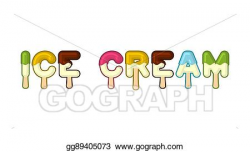 Vector Stock - Ice cream typography. popsicle alphabet. cold sweets ...