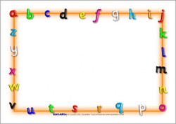 Alphabet letters A4 page borders (SB3894) - SparkleBox