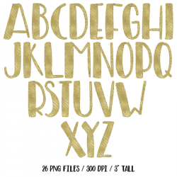 Gold foil & glitter alphabet clipart by PeDeDesigns | TheHungryJPEG.com