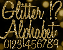 Gold Glitter Alphabet Clipart: Glitter Alphabet Clip Art Gold