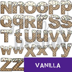 Alphabet Letters Clip Art - Ice Cream Letters {jen hart Clip Art}