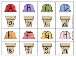 Summer Ice Cream Alphabet Match free printable. | Reading Readiness ...